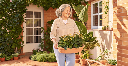Image of woman gardening